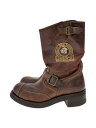 【中古】SENDRA◆エンジニアブーツ/US8/BRW/レザー【シューズ】