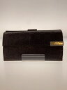 【中古】GUCCI◆長サイフ_グッチシマ/レザー/BRW/総柄/