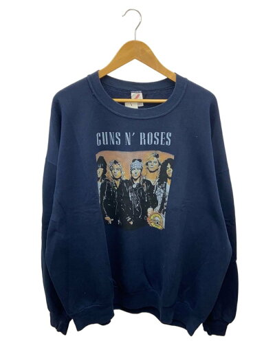 【中古】JERZEES◆GUNS N ROSES/90s/USA製/スウェット/3L/コットン/NVY/プリント【メンズウェア】 【中古】JERZEES◆GUNS N ROSES/90s/USA製/スウェット/3L/コットン/NVY/プリント【メンズウェア】