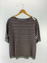 【中古】Yonetomi◆Tシャツ/--/シルク/GRY/ボーダー【メンズウェア】