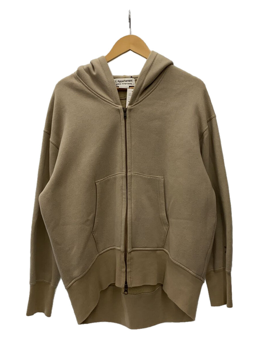 Americana◆LAppartement別注/WIDE FULLZIP HOODIE/ジップパーカー/コットン/BEG//