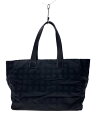 【中古】CHANEL◆トートバッグ/--/BLK/総柄【バッグ】