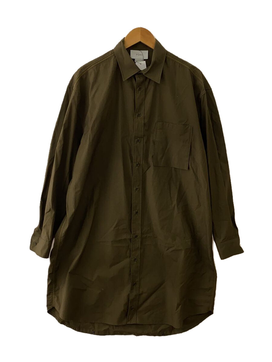 【中古】YOKE◆長袖シャツ/M/コットン/BRW/無地/YK19AW0064SH【メンズウェア】