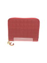【中古】CELINE◆コインケース/RED/レディース/ラウンドジップ【服飾雑貨他】