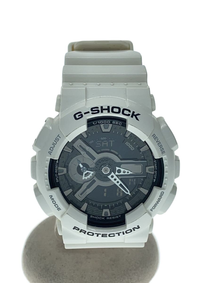 【中古】CASIO◆クォーツ腕時計・G-SHOCK/デジアナ/WHT//【服飾雑貨他】