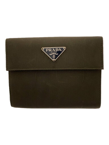 【中古】PRADA◆3つ折り財布/ナイロン/三角ロゴ/ナイロンシワ有【服飾雑貨他】 【中古】PRADA◆3つ折り財布/ナイロン/三角ロゴ/ナイロンシワ有【服飾雑貨他】