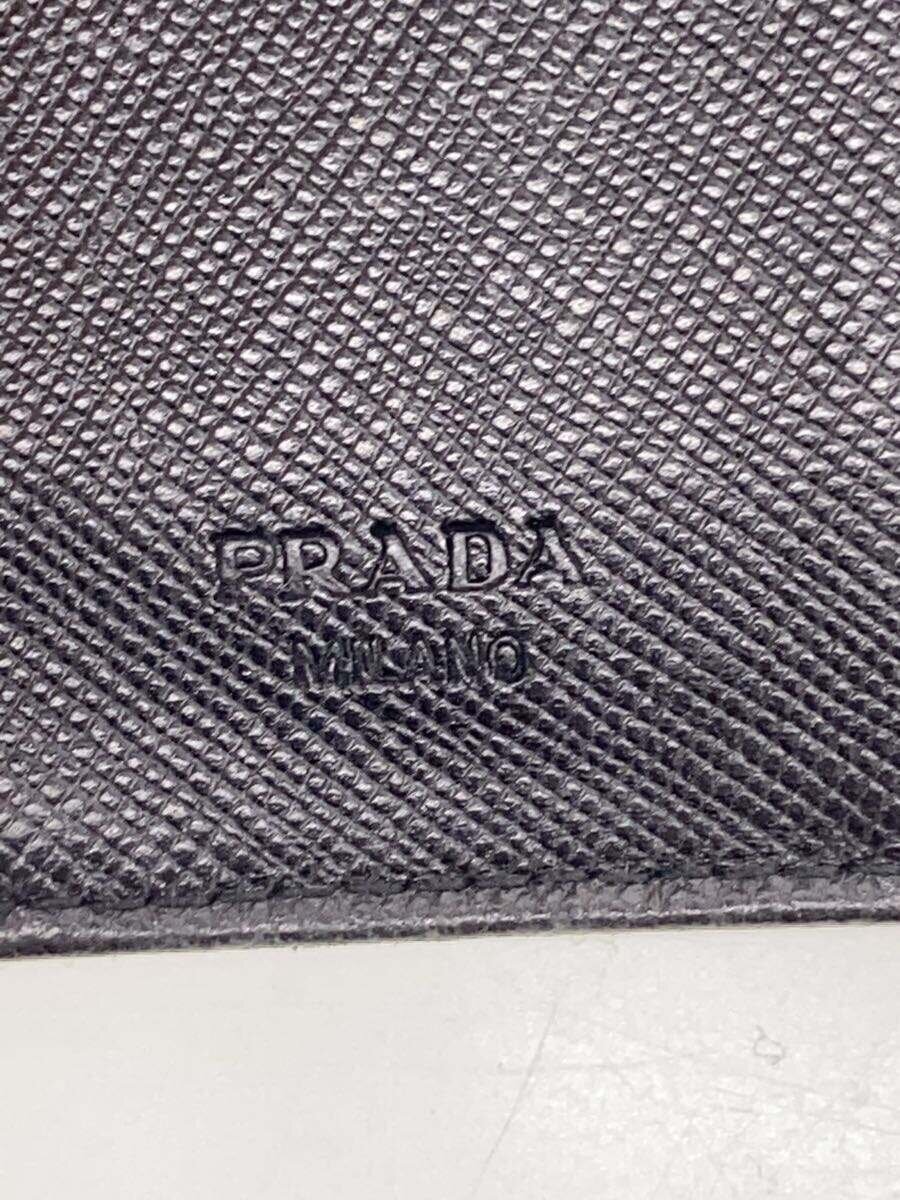 【中古】PRADA◆3つ折り財布/ナイロン/三角ロゴ/ナイロンシワ有【服飾雑貨他】