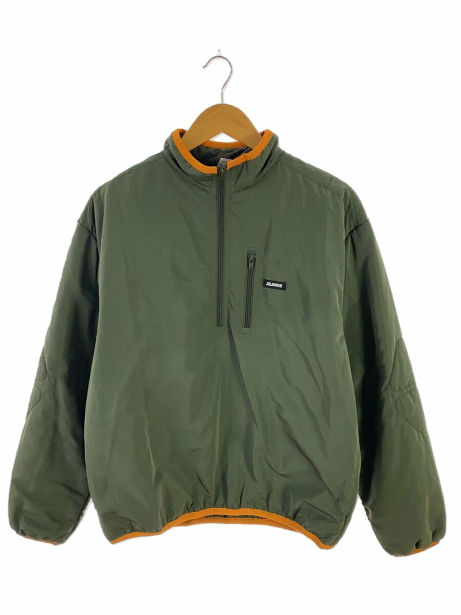 【中古】X-LARGE◆ハーフジップパイピングジャケット//ジャケット/M/ポリエステル/KHK/無地/1012340210【メンズウェア】