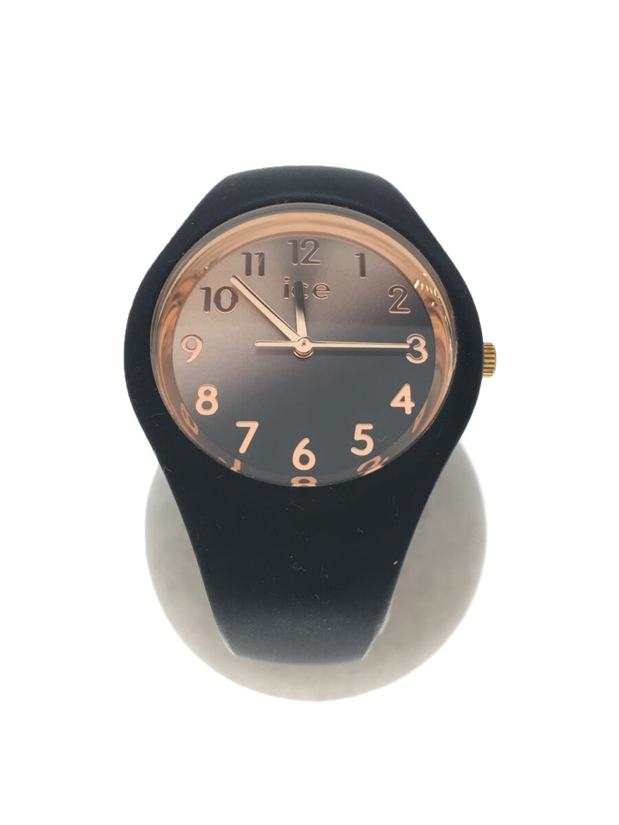 【中古】ice watch◆腕時計/ICE sunset/アナログ/ラバー/PNK/BLK/015746【服飾雑貨他】