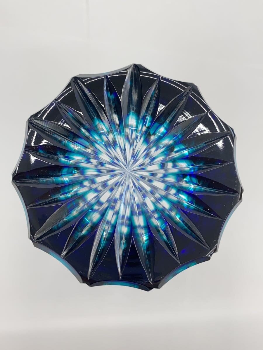 2nd STREET 楽天市場店の【中古】天満切子◆グラス/BLU/ハイボールグラス24％/剣 青緑【キッチン用品】｜アングル3
