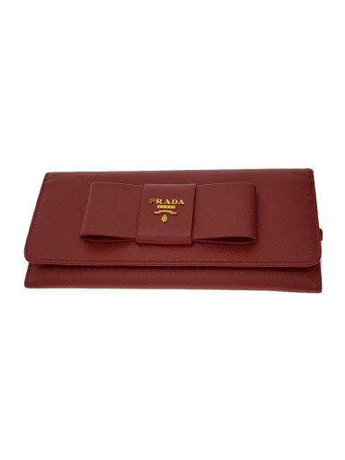 【中古】PRADA◆長財布/レザー/RED/無地/レディース【服飾雑貨他】 【中古】PRADA◆長財布/レザー/RED/無地/レディース【服飾雑貨他】