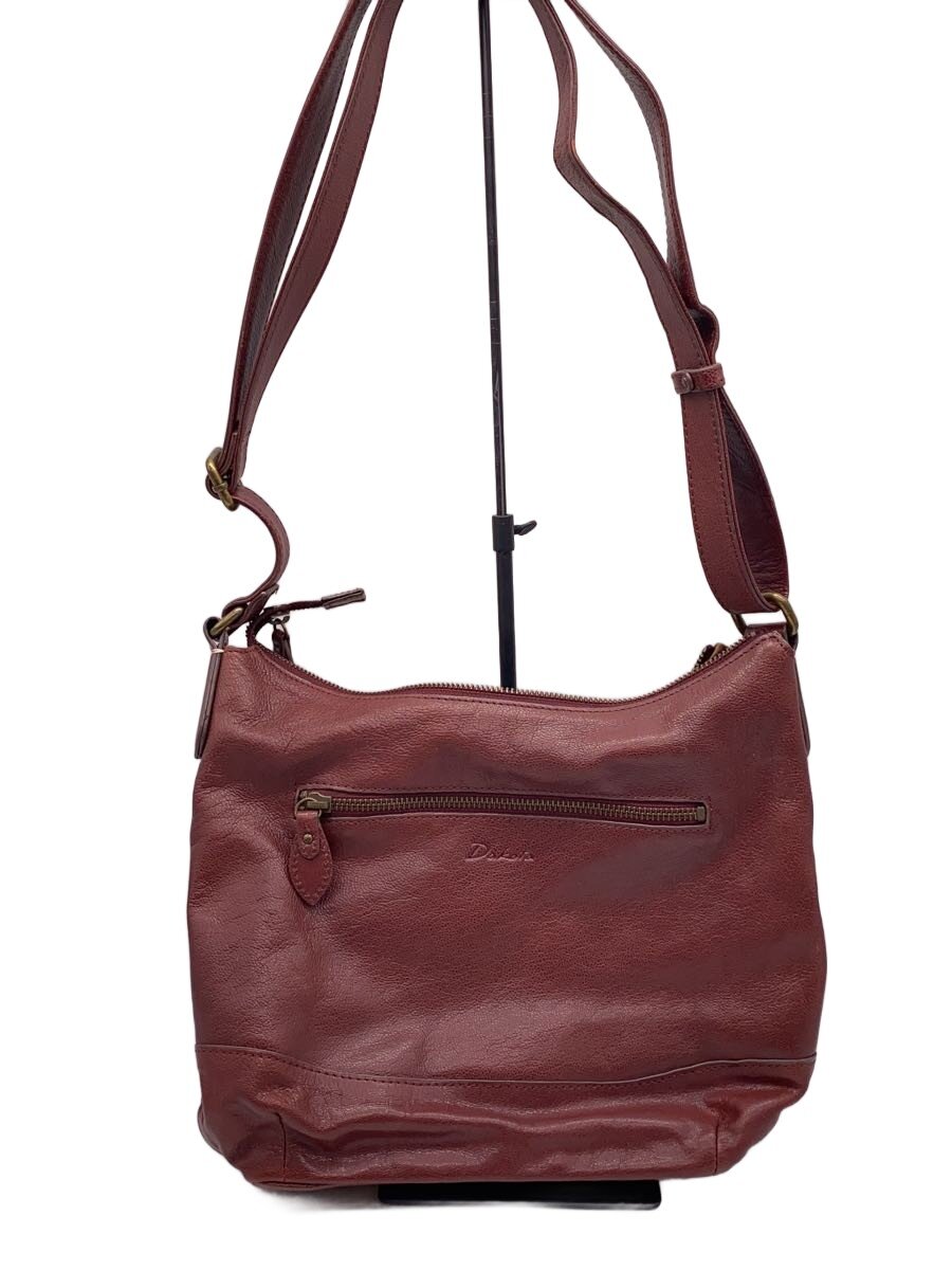 【中古】DAKOTA◆ショルダーバッグ/--/BRD/無地【バッグ】(4.0)