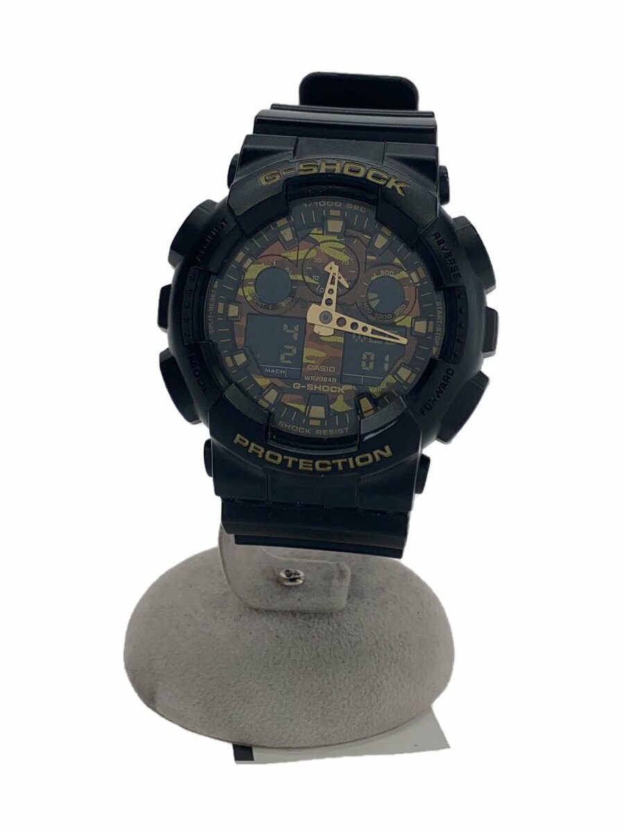 【中古】CASIO◆腕時計/デジアナ/セラミック/マルチカラー/BLK/SS/GA-100CF【服飾雑貨他】