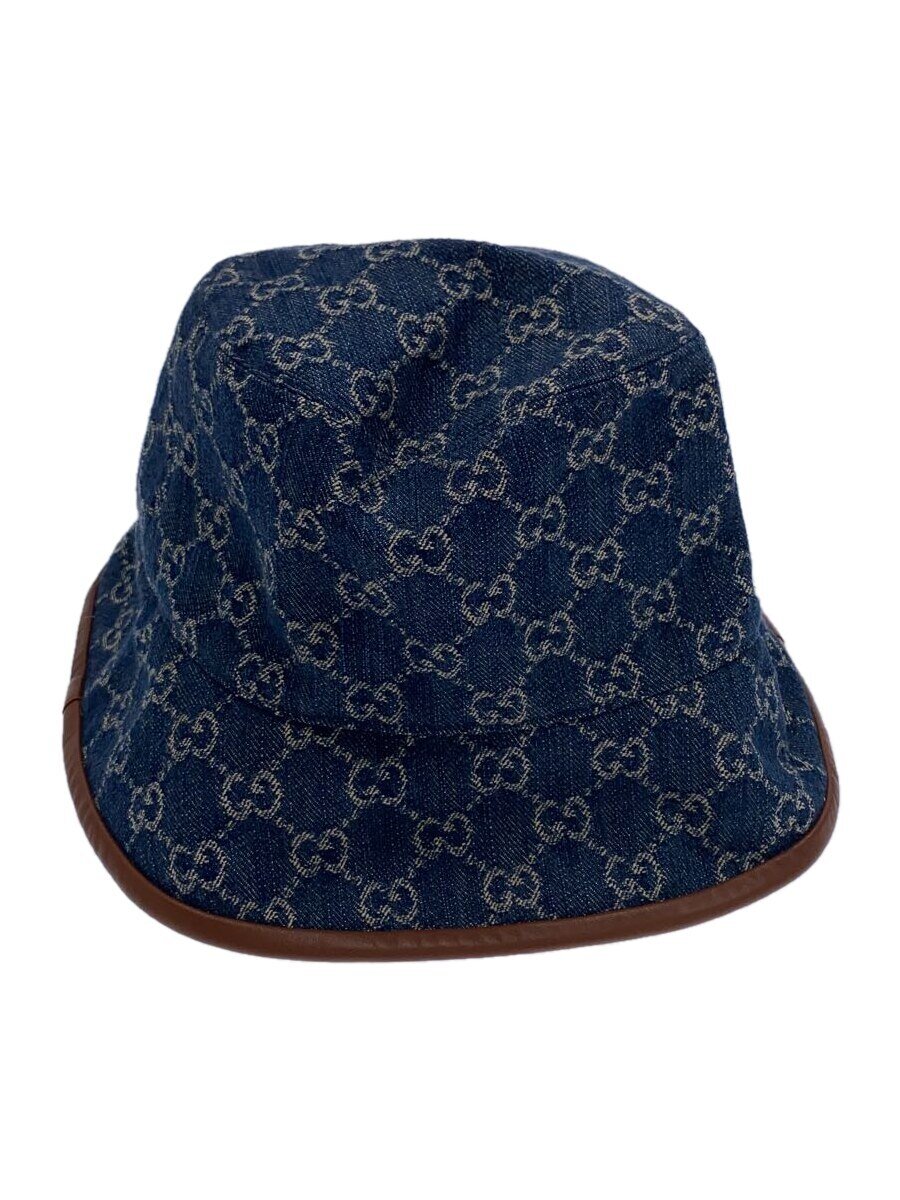 【中古】GUCCI◆バケットハット/M/58/コットン/IDG/GGロゴ/576371【服飾雑貨他】