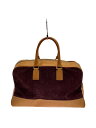 【中古】CELINE◆マカダム/ミニボストンバッグ/ボストンバッグ/スウェード/BRD【バッグ】