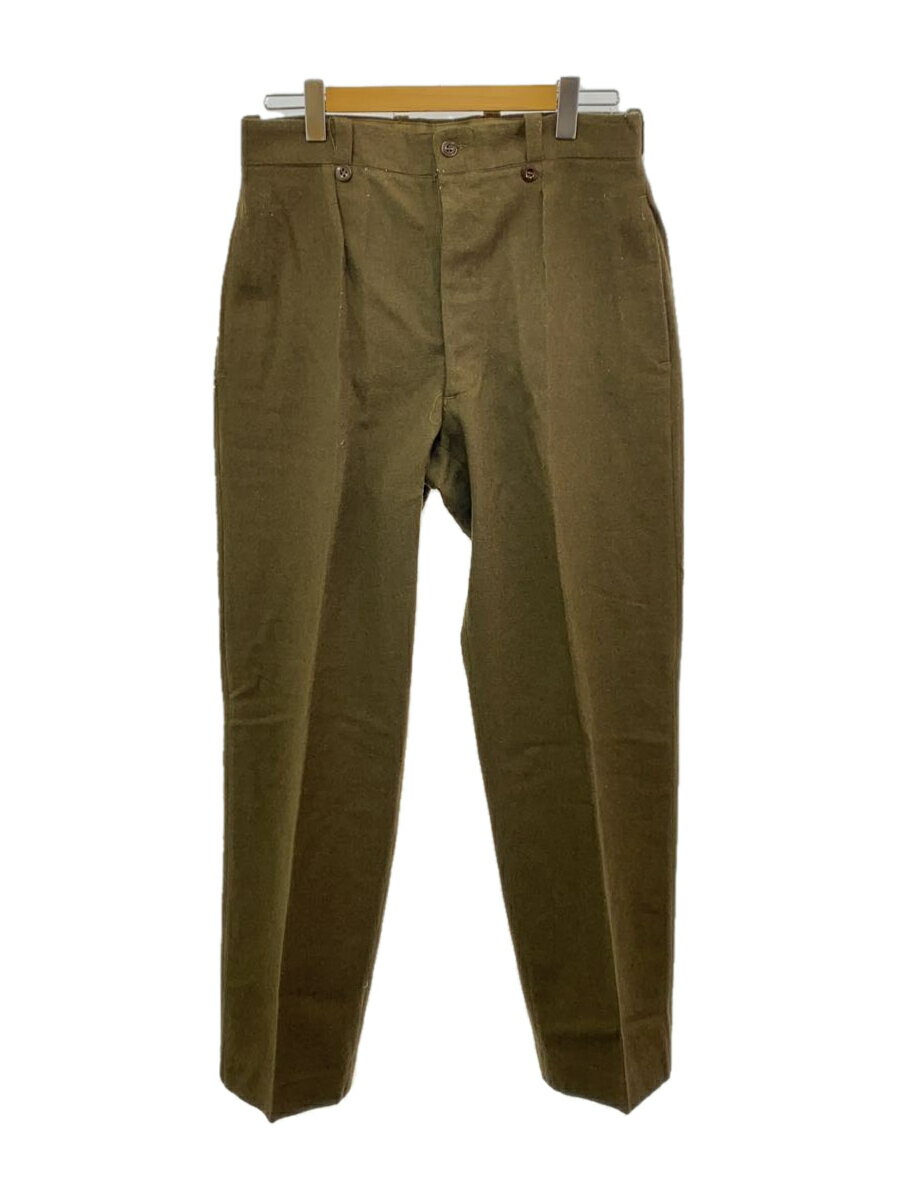 【中古】MILITARY◆ボトム/34/ウール/KHK【メンズウェア】