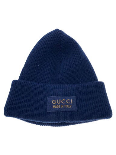 【中古】GUCCI◆ニットキャップ/M/ウール/NVY/メンズ/772562 4G200/パッチ【服飾雑貨他】 【中古】GUCCI◆ニットキャップ/M/ウール/NVY/メンズ/772562 4G200/パッチ【服飾雑貨他】