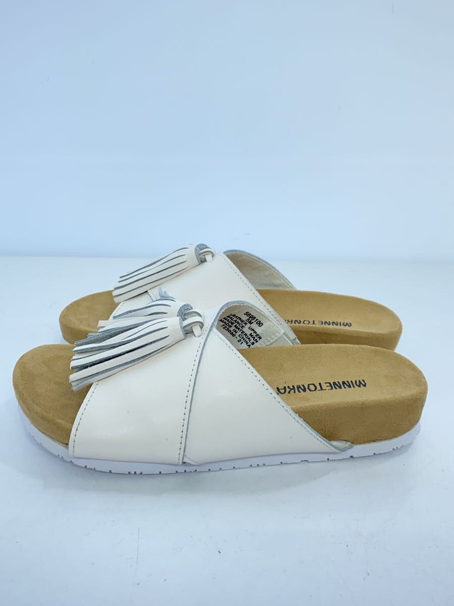 【中古】MINNETONKA◆MILA SMOOTH/サンダル/5M/WHT/5696100【シューズ】