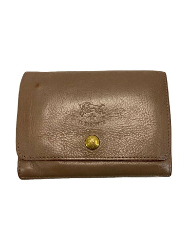 【中古】IL BISONTE◆2つ折り財布/レザー/BEG/無地/メンズ/使用感有/型崩れ有【服飾雑貨他】 【中古】IL BISONTE◆2つ折り財布/レザー/BEG/無地/メンズ/使用感有/型崩れ有【服飾雑貨他】