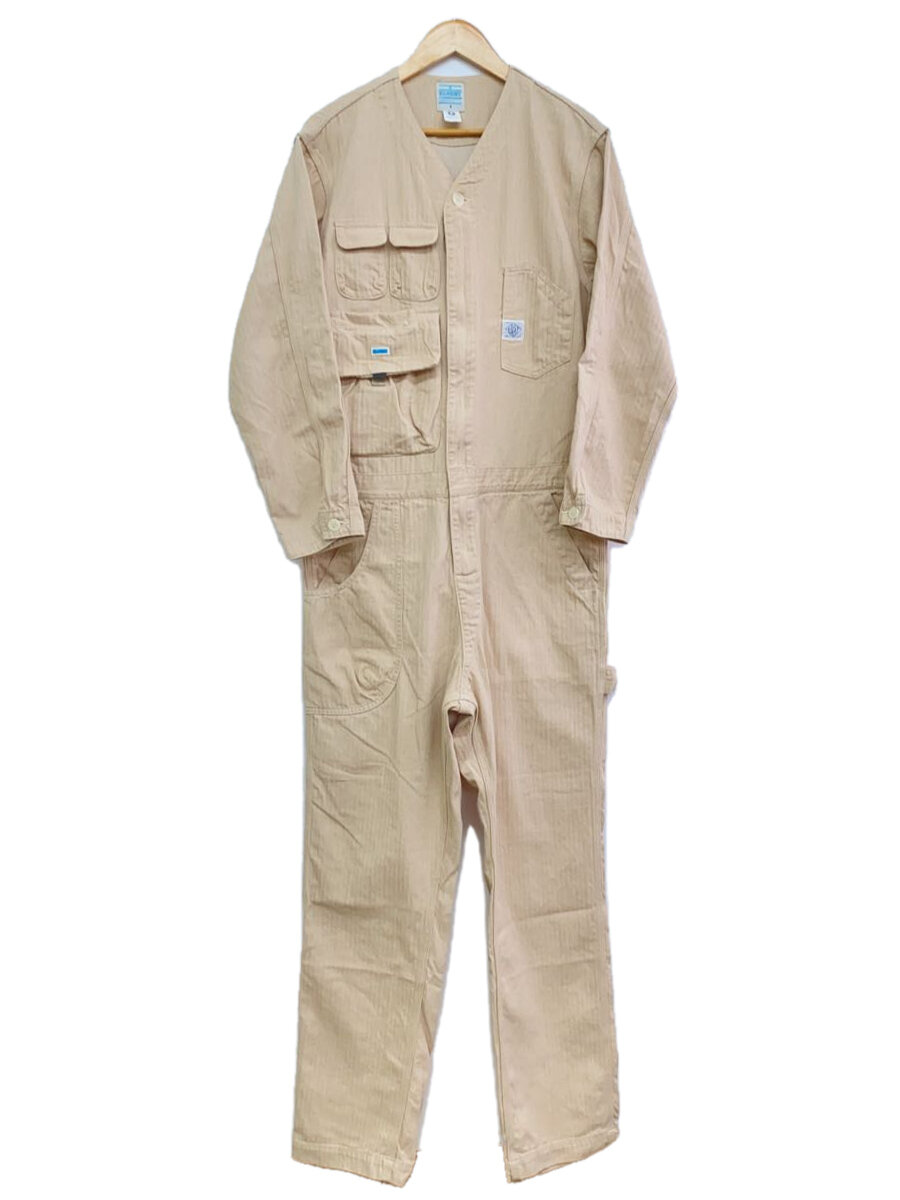 【中古】POST OVERALLS◆オールインワン/S/コットン/BEG/無地/EP-02-CHN【メンズウェア】