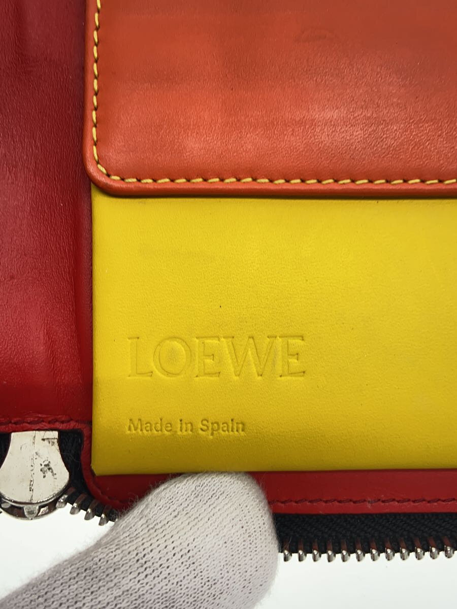 【中古】LOEWE◆ロエベ/2つ折り財布/--/BLK/無地/レディース【服飾雑貨他】