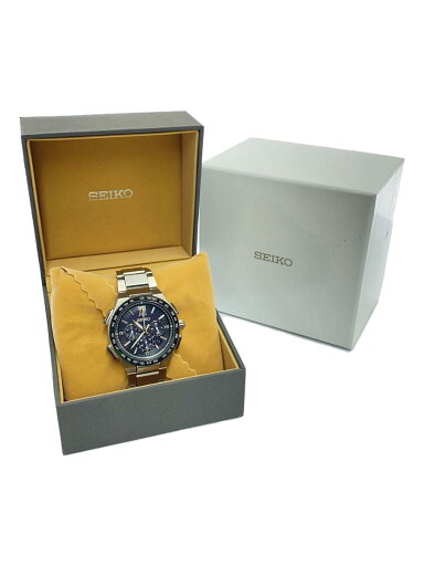 【中古】SEIKO◆セイコー/ソーラー腕時計/アナログ/ステンレス/BLK/SLV/8B92-0AF0/裏盤傷有り【服飾雑貨他】 【中古】SEIKO◆セイコー/ソーラー腕時計/アナログ/ステンレス/BLK/SLV/8B92-0AF0/裏盤傷有り【服飾雑貨他】