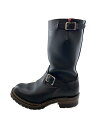 【中古】WESCO◆BOSS/エンジニアブーツ/--/BLK/レザー【シューズ】