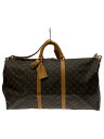 【中古】LOUIS VUITTON◆キーポル・バンドリエール60_モノグラム・キャンバス_BRW/PVC/BRW/総柄【バッグ】