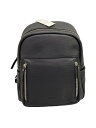 【中古】BARCOS◆リュック/レザー/BLK/無地【バッグ】