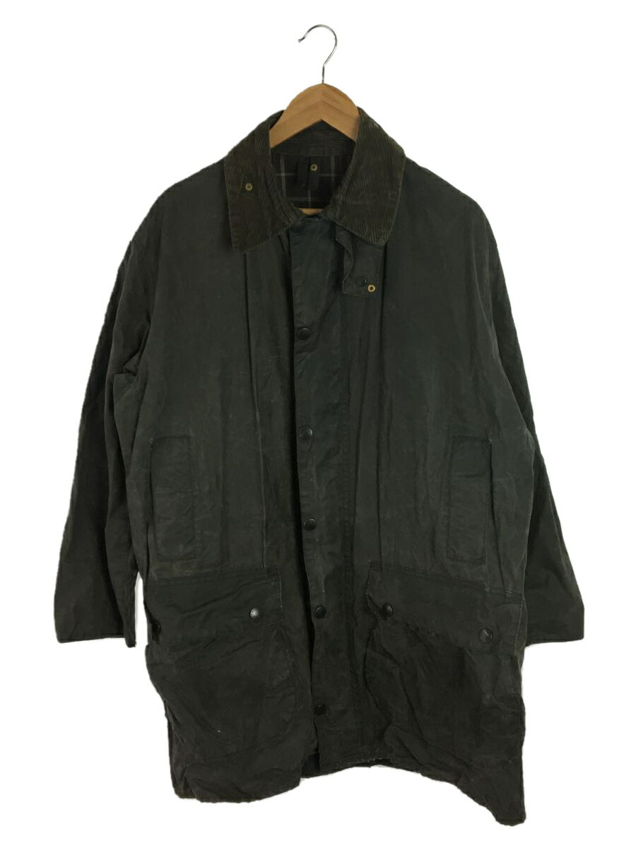 【中古】Barbour◆ジャケット/42/KHK/90s/3ワラント/BORDER/ダメージ有【メンズウェア】