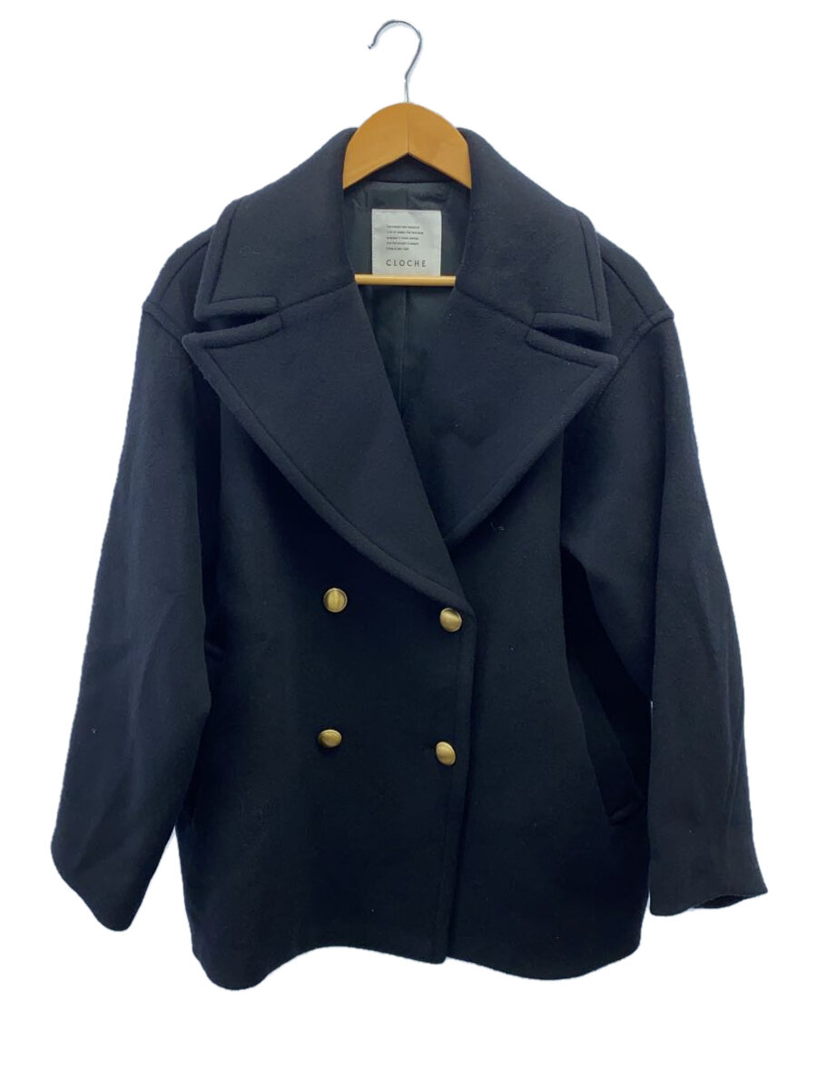 【中古】CLOCHE◆コート/2/ウール/BLK/450-84008【レディースウェア】