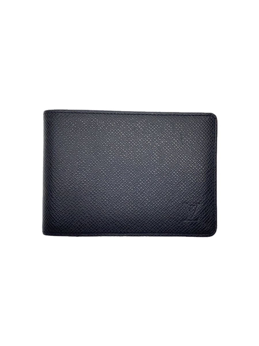 【中古】LOUIS VUITTON◆ポルト・ビエ・3ヴォレ_タイガ_BLK/PVC/BLK/無地/メンズ【服飾雑貨他】