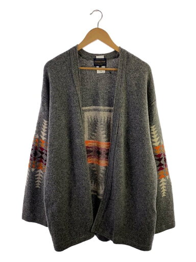 【中古】PENDLETON◆ネイティブ柄/カーディガン(厚手)/L/ウール/GRY/9575-8200【メンズウェア】 【中古】PENDLETON◆ネイティブ柄/カーディガン(厚手)/L/ウール/GRY/9575-8200【メンズウェア】