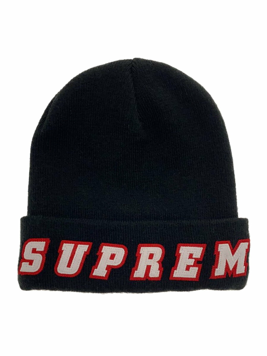 【中古】Supreme◆ニットキャップ/--/アクリル/BLK/メンズ【服飾雑貨他】