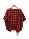 【中古】TAKAHIROMIYASHITA TheSoloist.◆Tシャツ/44/コットン/RED/チェック/SG.0259【メンズウェア】