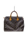 【中古】LOUIS VUITTON◆1)スピーディ30_モノグラム・キャンバス_BRW/PVC/BRW/総柄【バッグ】