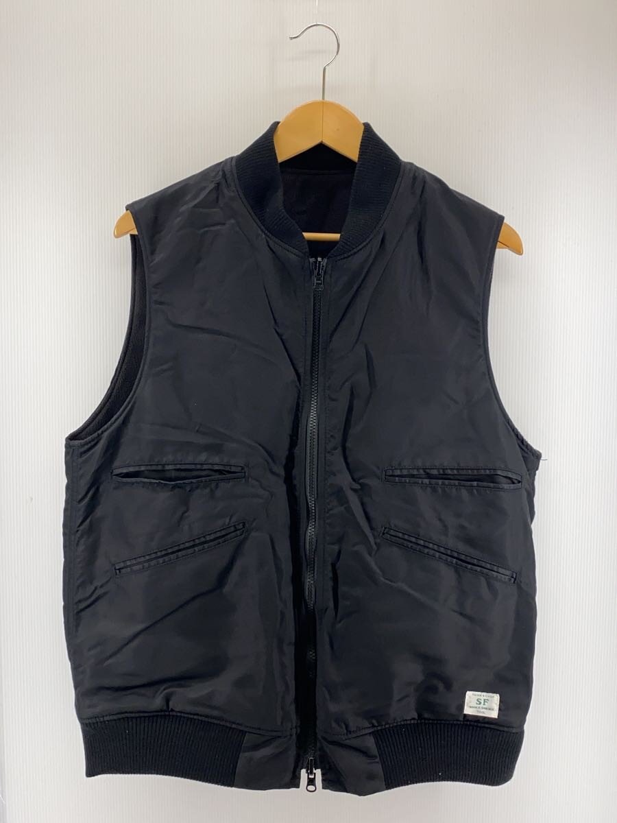 SASSAFRAS◆Wheel Barrow Vest/ナイロンベスト/S/ナイロン/BLK