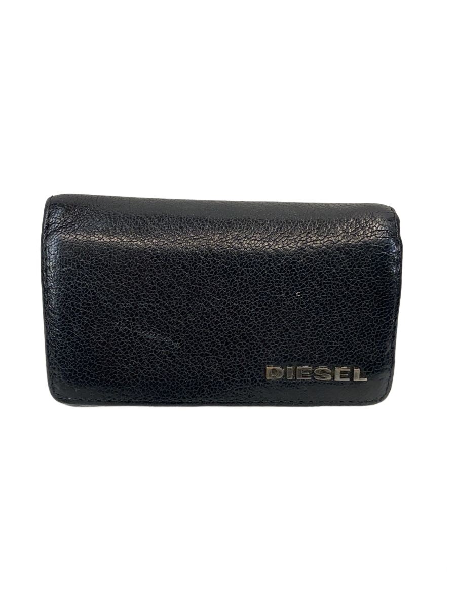 【中古】DIESEL◆キーケース/レザー/BLK/メンズ/擦れ有【服飾雑貨他】