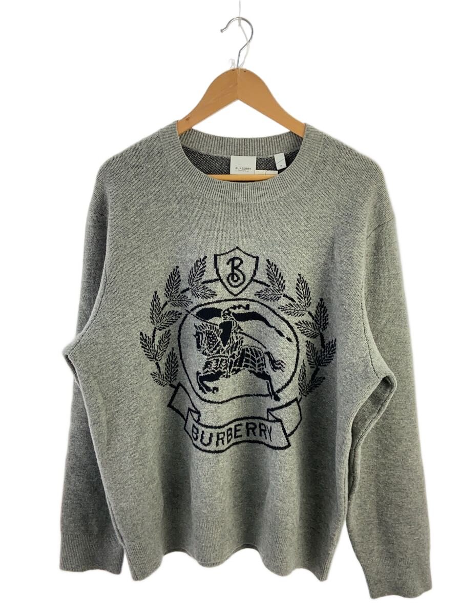 Rakuten - 【中古】BURBERRY◆ニット・セーター(厚手)/M/ウール/GRY/8063664//【メンズウェア】