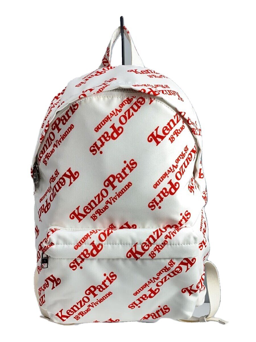 【中古】KENZO◆リュック/--/WHT/総柄/fe55sa513f23//【バッグ】