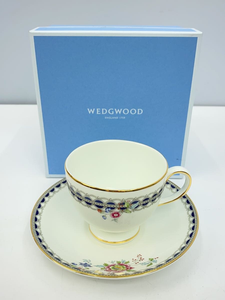 【中古】WEDGWOOD◆カップ&ソーサー/WHT【キッチン用品】