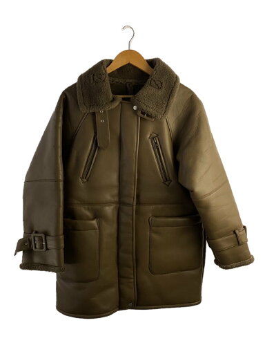 【中古】THINK FUR/ジャケット/S/フェイクレザー/KHK/20THINKFUR-03【レディースウェア】 【中古】THINK FUR/ジャケット/S/フェイクレザー/KHK/20THINKFUR-03【レディースウェア】
