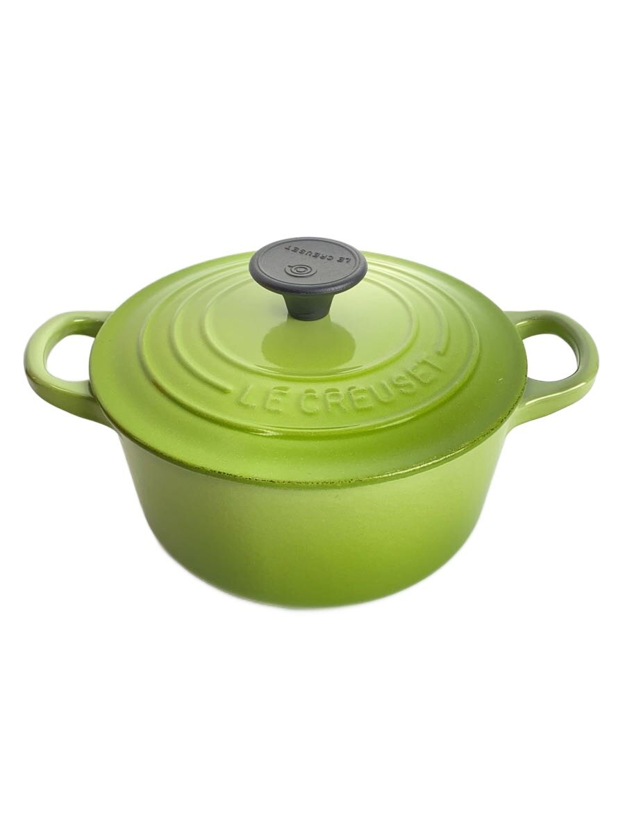 【中古】LE CREUSET◆鍋/サイズ:18cm/GRN【キッチン用品】