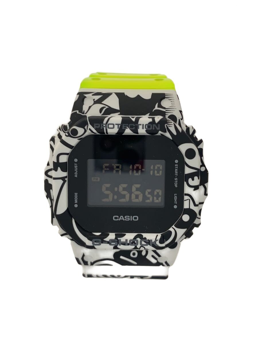【中古】CASIO◆クォーツ腕時計_G-SHOCK/デジタル/ラバー/BLK/YLW【服飾雑貨他】