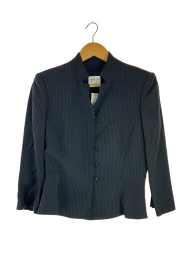 【中古】ARMANI COLLEZIONI◆ジャケット/42/コットン/NVY/チェック/20031【レディースウェア】 【中古】ARMANI COLLEZIONI◆ジャケット/42/コットン/NVY/チェック/20031【レディースウェア】