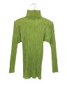 【中古】PLEATS PLEASE ISSEY MIYAKE◆長袖カットソー/4/ポリエステル/グリーン/PP51ーJK404【レディースウェア】