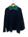 【中古】MAISON SPECIAL◆長袖ポロシャツ/1/レーヨン/BLK/11231361321【メンズウェア】