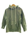 【中古】B&H/USA製/パーカー/S/コットン/カーキ/無地【メンズウェア】
