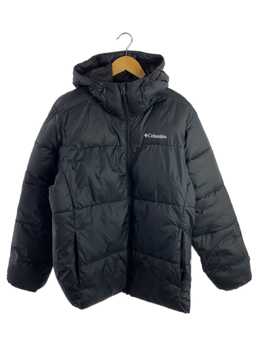 【中古】Columbia◆ダウンジャケット/M/ポリエステル/BLK/無地/223 wj9792【メンズウェア】