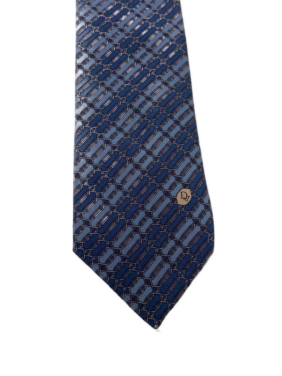 【中古】Christian Dior◆ネクタイ/シルク/NVY/総柄/メンズ【服飾雑貨他】